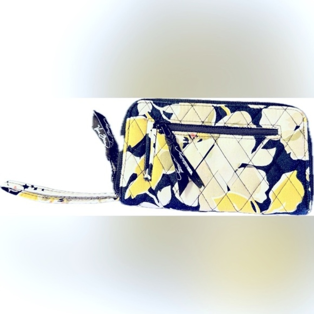 Vera Bradley Floral Wristlet - Yellow and Black